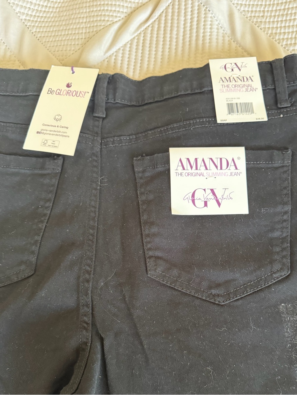 Gloria Vanderbilt Black Straight Leg Jeans - Picture 3 of 9